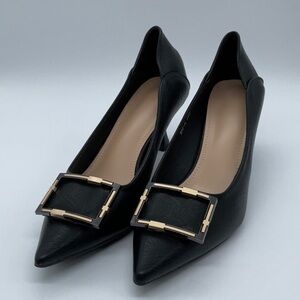 LEI Fashion Shoes black with gold detail